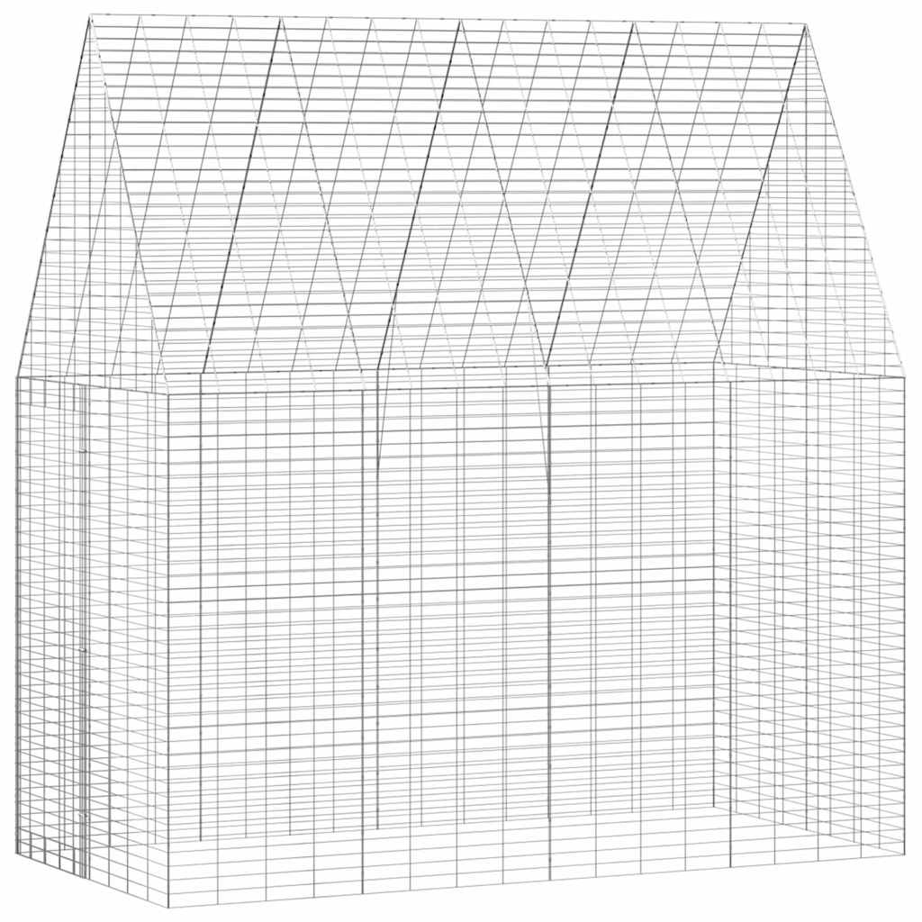 Gabbia per Conigli Argento 200 x 100 x 210 cm Acciaio zincato | homemem39