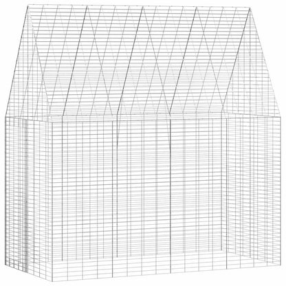 Gabbia per Conigli Argento 200 x 100 x 210 cm Acciaio zincato