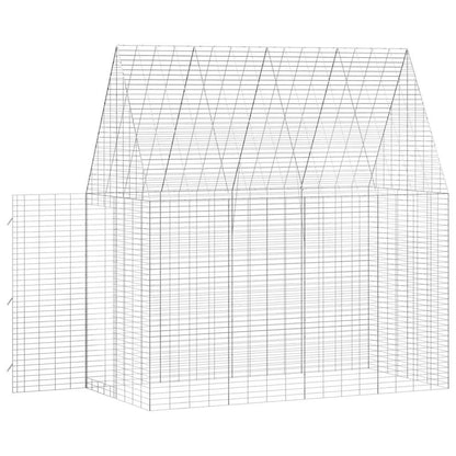 Gabbia per Conigli Argento 200 x 100 x 210 cm Acciaio zincato | homemem39