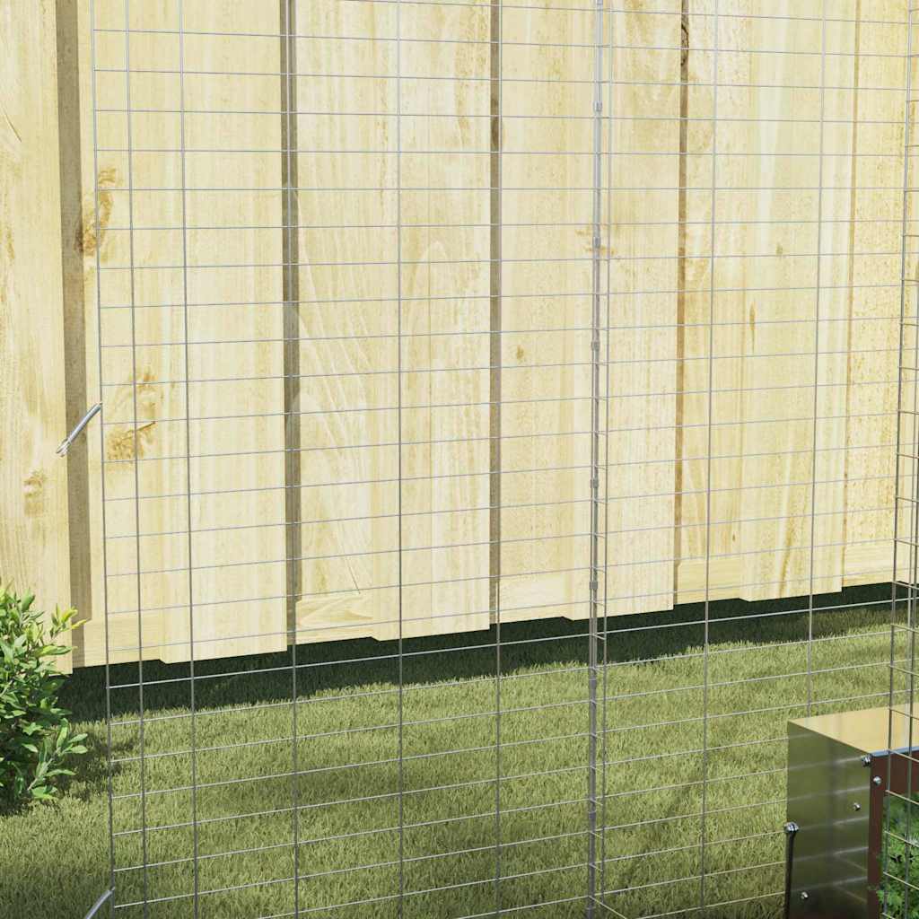 Gabbia per Conigli Argento 300 x 100 x 210 cm Acciaio zincato | homemem39