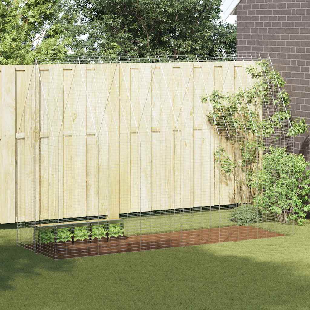 Gabbia per Conigli Argento 300 x 100 x 210 cm Acciaio zincato | homemem39