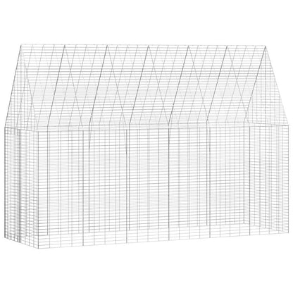 Gabbia per Conigli Argento 300 x 100 x 210 cm Acciaio zincato | homemem39