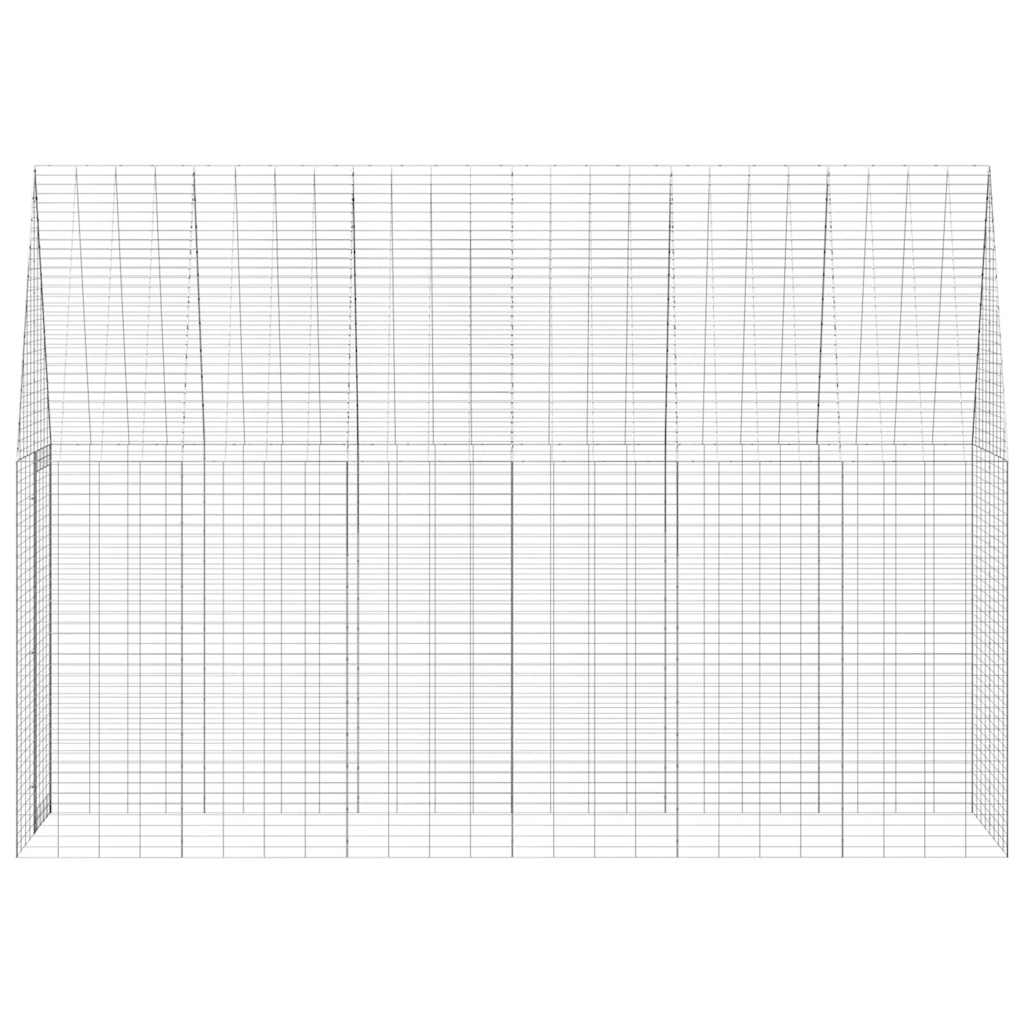 Gabbia per Conigli Argento 300 x 100 x 210 cm Acciaio zincato | homemem39
