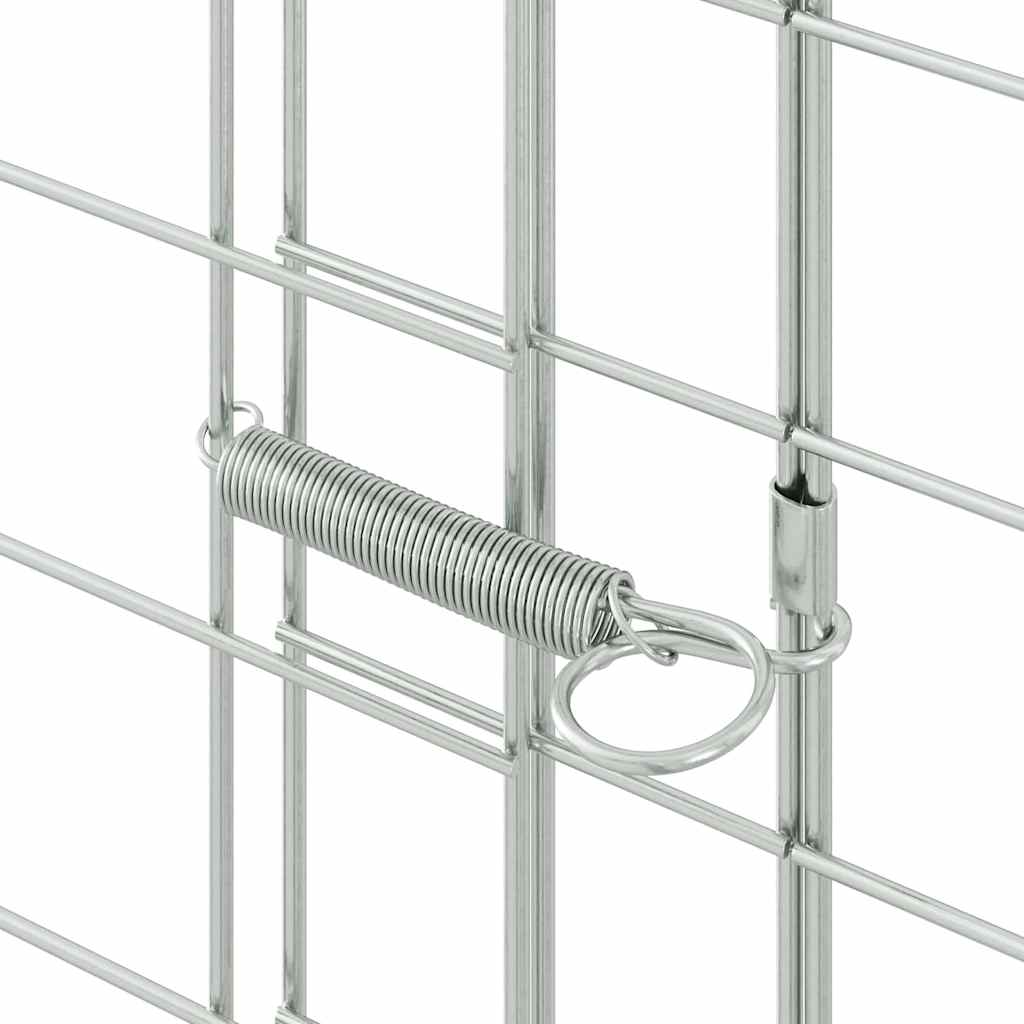 Gabbia per Conigli Argento 400 x 100 x 210 cm Acciaio zincato | homemem39
