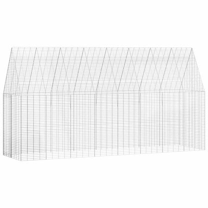 Gabbia per Conigli Argento 400 x 100 x 210 cm Acciaio zincato | homemem39