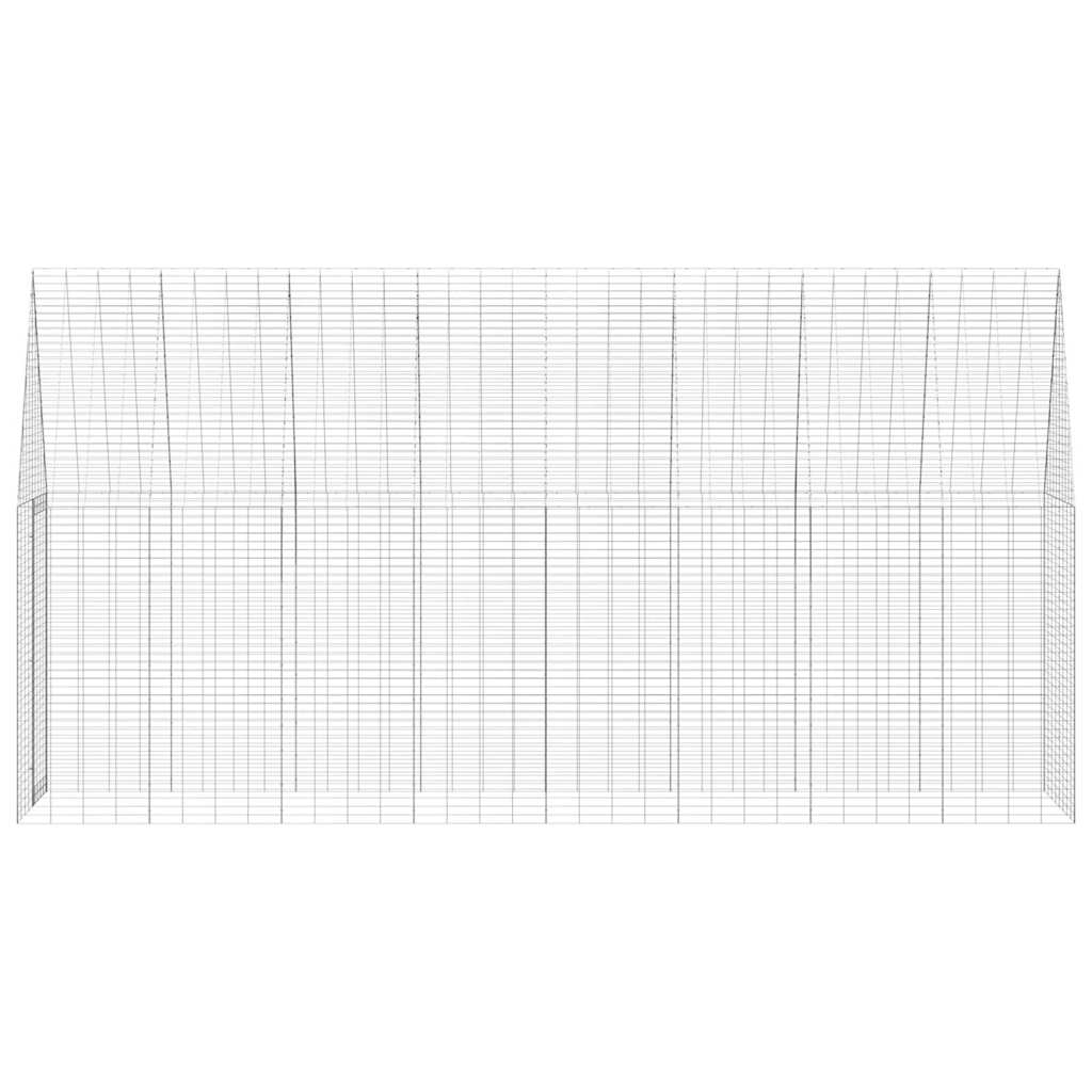 Gabbia per Conigli Argento 400 x 100 x 210 cm Acciaio zincato | homemem39