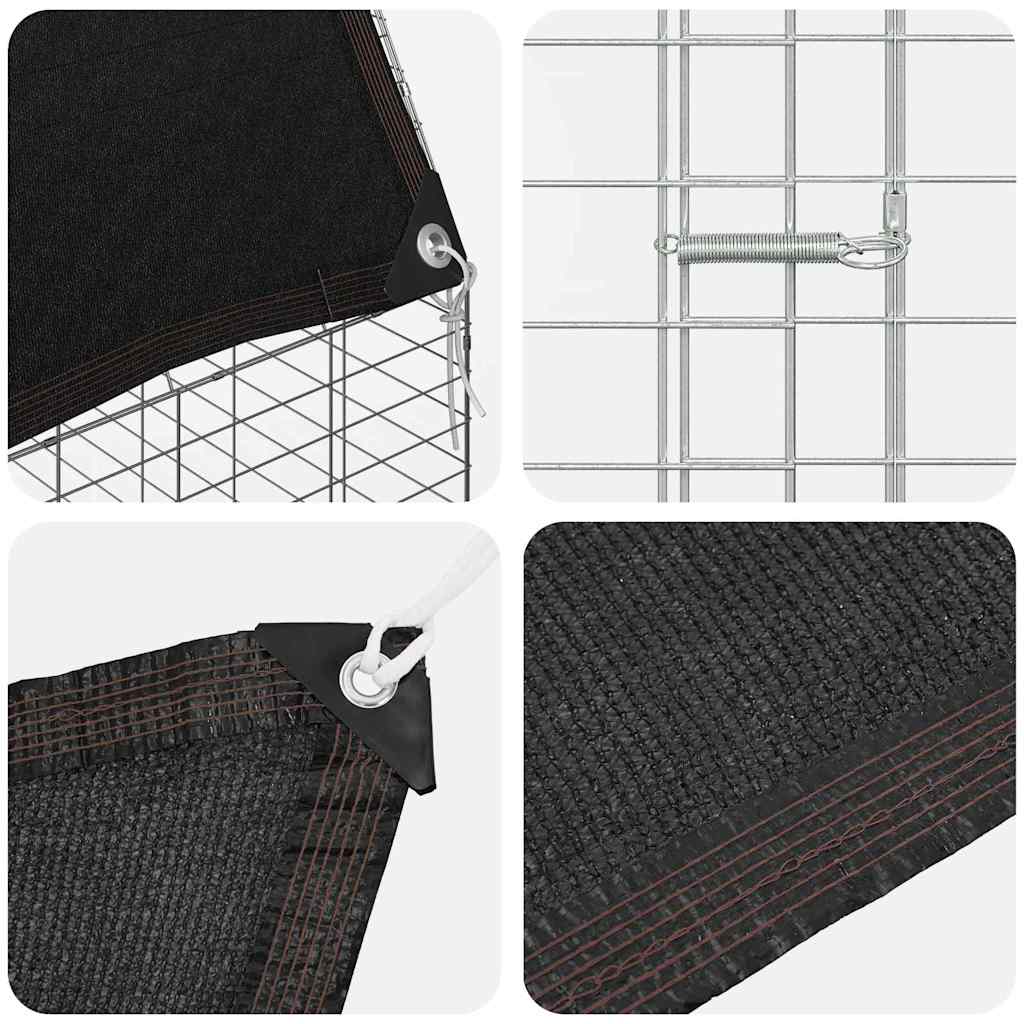 Gabbia per Conigli Argento 100 x 100 x 210 cm Acciaio zincato | homemem39