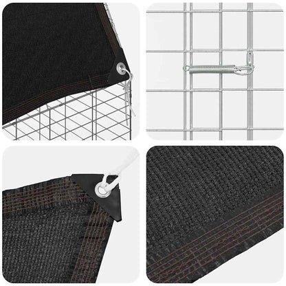 Gabbia per Conigli Argento 100 x 100 x 210 cm Acciaio zincato | homemem39