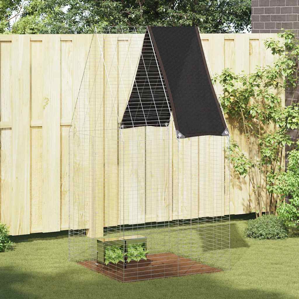 Gabbia per Conigli Argento 100 x 100 x 210 cm Acciaio zincato | homemem39