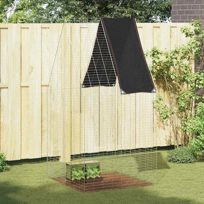 Gabbia per Conigli Argento 100 x 100 x 210 cm Acciaio zincato