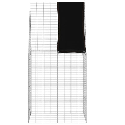 Gabbia per Conigli Argento 100 x 100 x 210 cm Acciaio zincato | homemem39