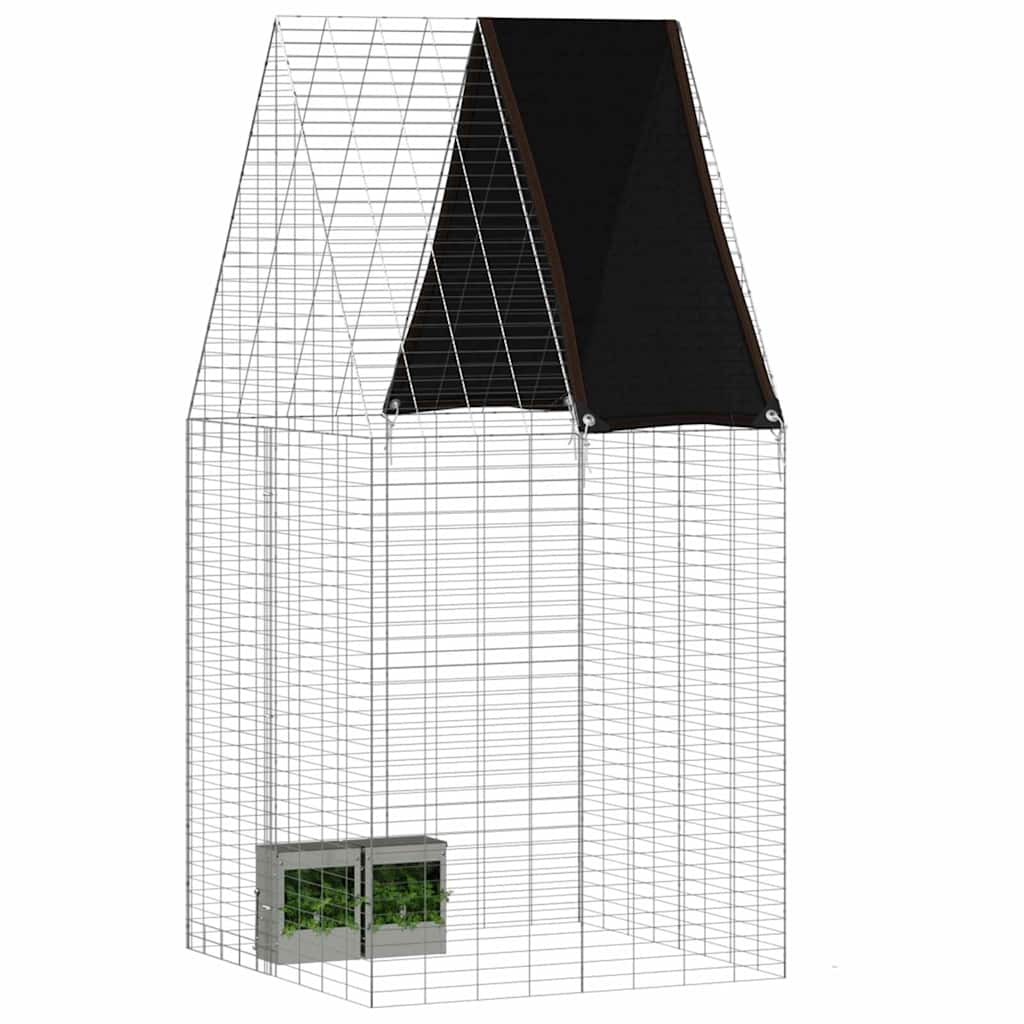 Gabbia per Conigli Argento 100 x 100 x 210 cm Acciaio zincato | homemem39
