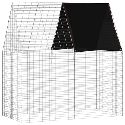 Gabbia per Conigli Argento 200 x 100 x 210 cm Acciaio zincato | homemem39