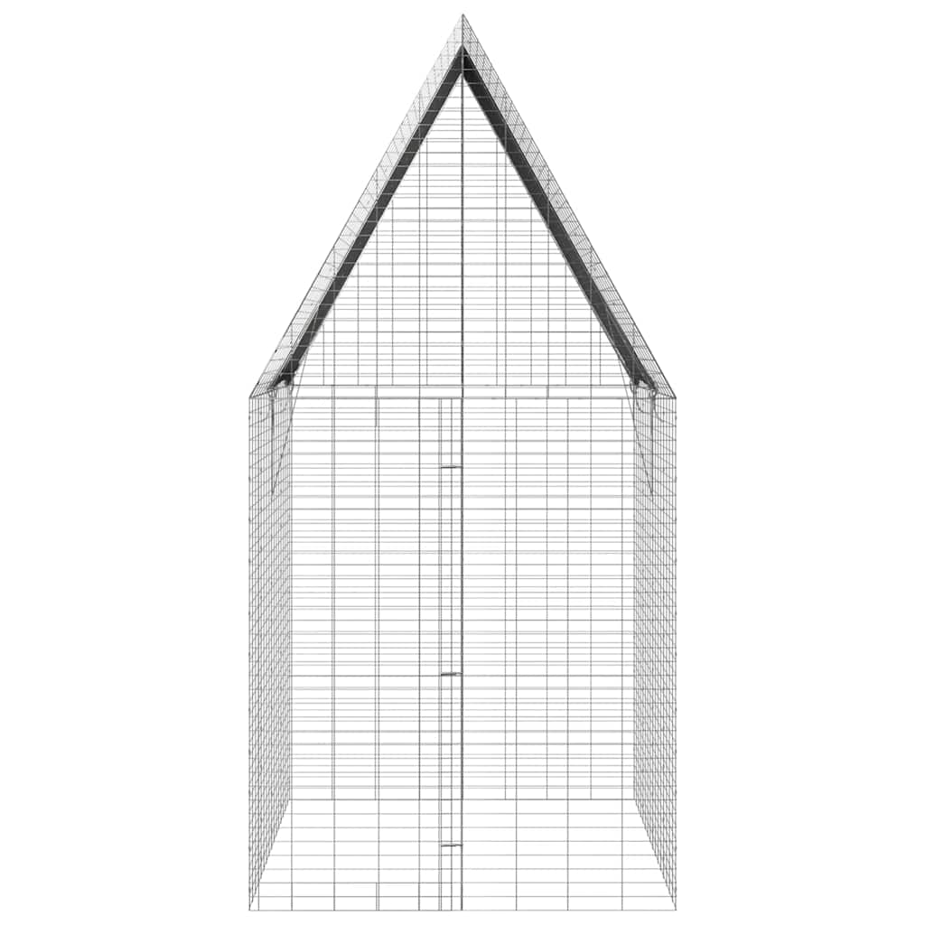 Gabbia per Conigli Argento 200 x 100 x 210 cm Acciaio zincato | homemem39