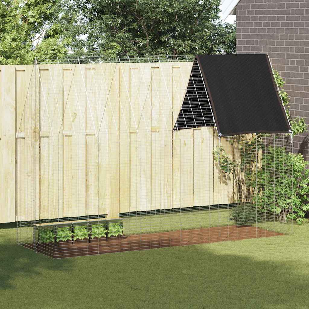 Gabbia per Conigli Argento 300 x 100 x 210 cm Acciaio zincato | homemem39