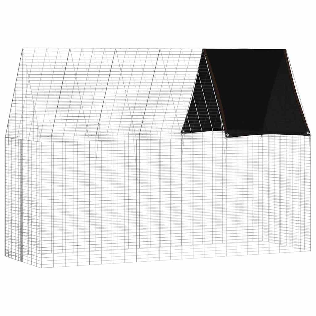 Gabbia per Conigli Argento 300 x 100 x 210 cm Acciaio zincato | homemem39