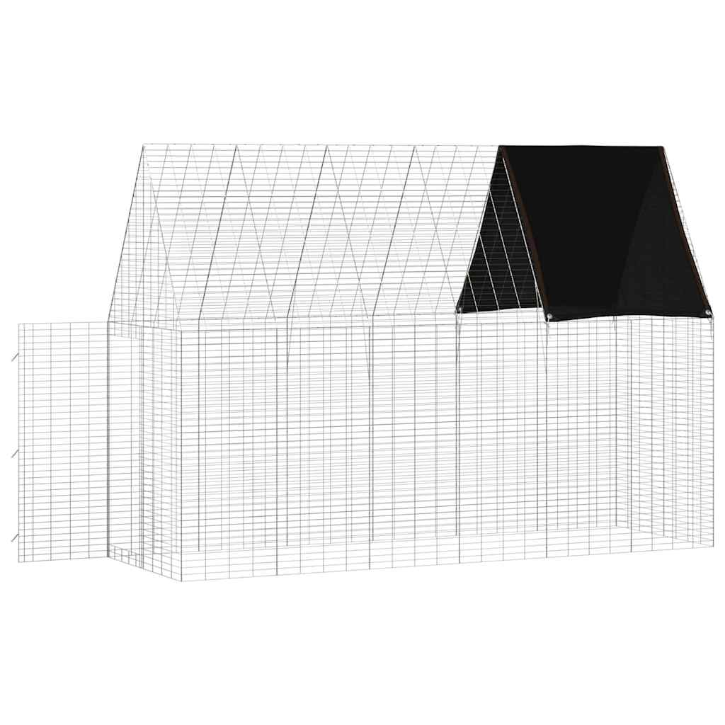 Gabbia per Conigli Argento 300 x 100 x 210 cm Acciaio zincato | homemem39