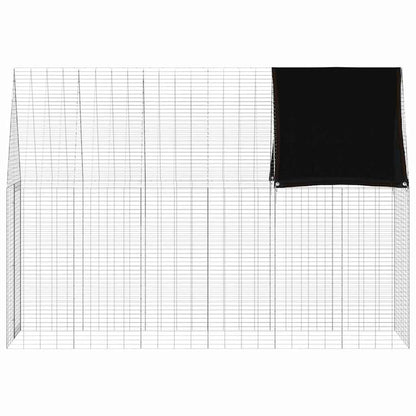 Gabbia per Conigli Argento 300 x 100 x 210 cm Acciaio zincato