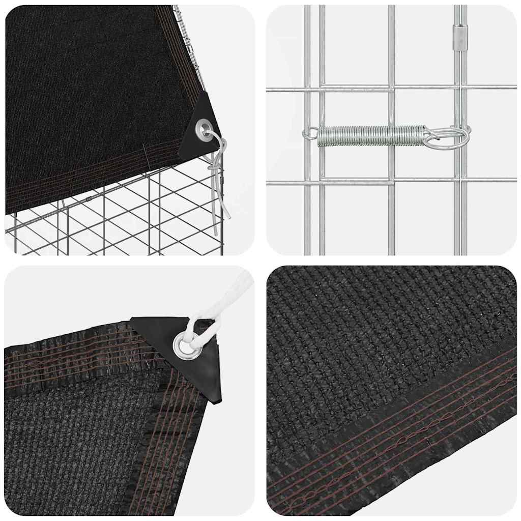 Gabbia per Conigli Argento 400 x 100 x 210 cm Acciaio zincato | homemem39