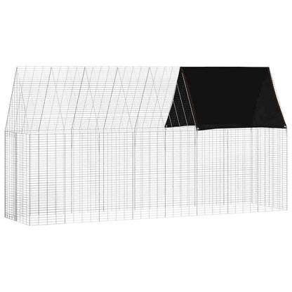 Gabbia per Conigli Argento 400 x 100 x 210 cm Acciaio zincato | homemem39
