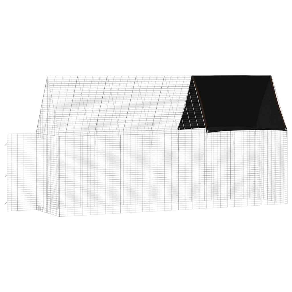 Gabbia per Conigli Argento 400 x 100 x 210 cm Acciaio zincato | homemem39