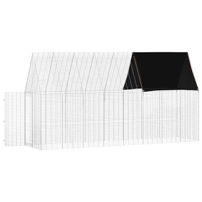 Gabbia per Conigli Argento 400 x 100 x 210 cm Acciaio zincato