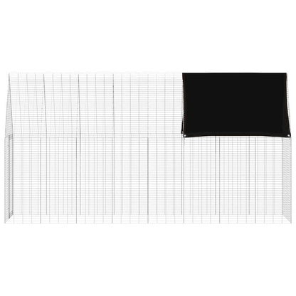 Gabbia per Conigli Argento 400 x 100 x 210 cm Acciaio zincato | homemem39