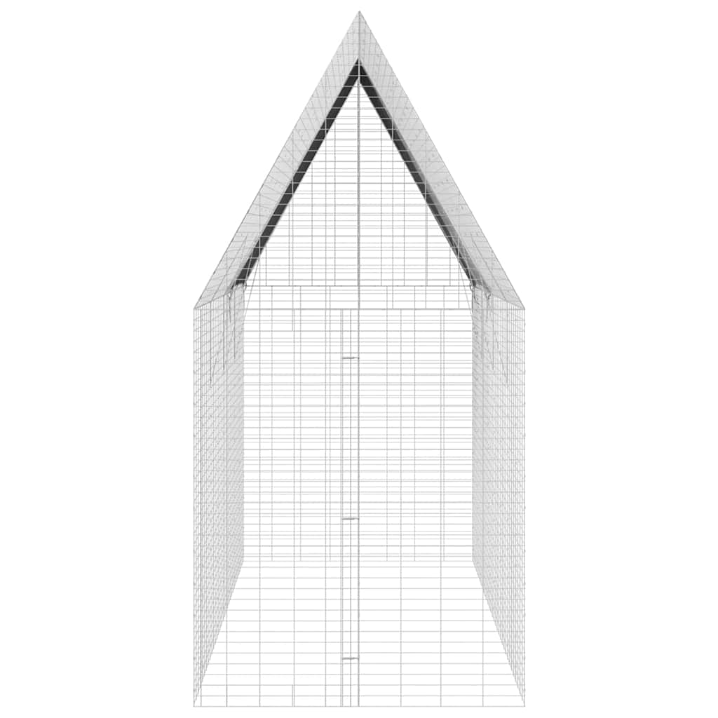 Gabbia per Conigli Argento 400 x 100 x 210 cm Acciaio zincato | homemem39