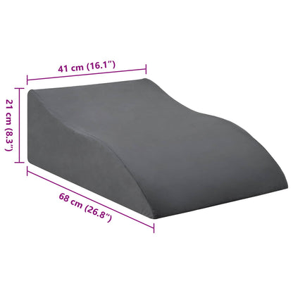 Cuscino per Gambe 68 x 41 x 21 cm Schiuma PU Grigio | homemem39