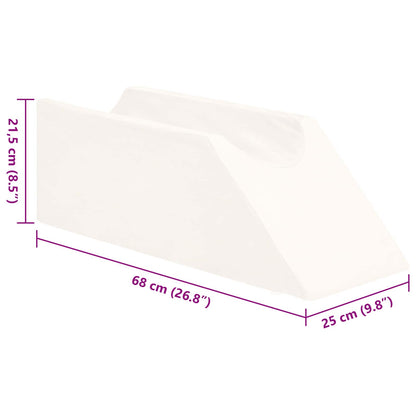 Cuscino per Gambe Bianco 68 x 25 x 21,5 cm Schiuma PU | homemem39