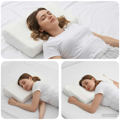 Cuscino da Letto Bianco 57 x 37 x 11,5 cm Schiuma Memory | homemem39