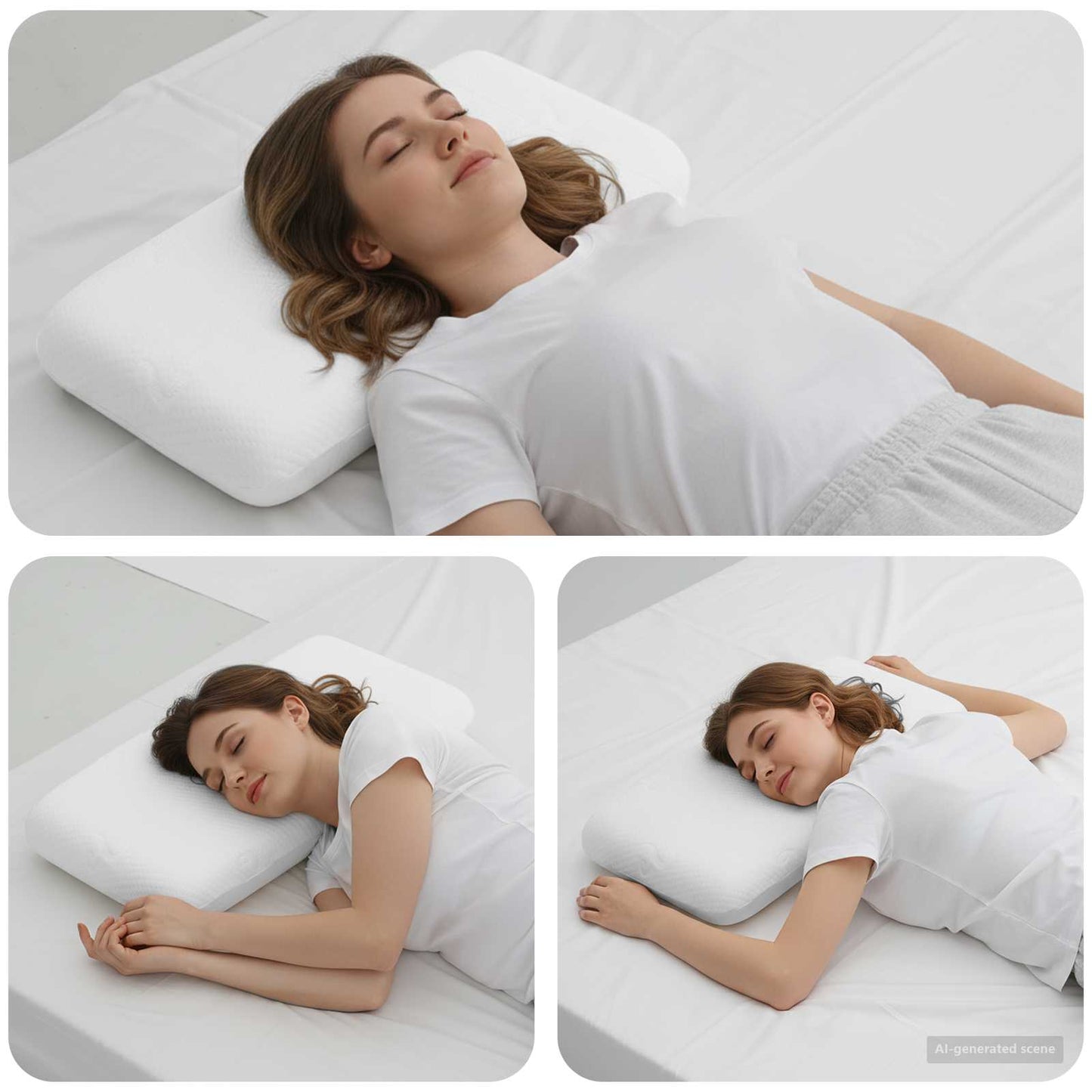 Cuscino da Letto Bianco 70 x 36 x 7 cm Schiuma Memory | homemem39