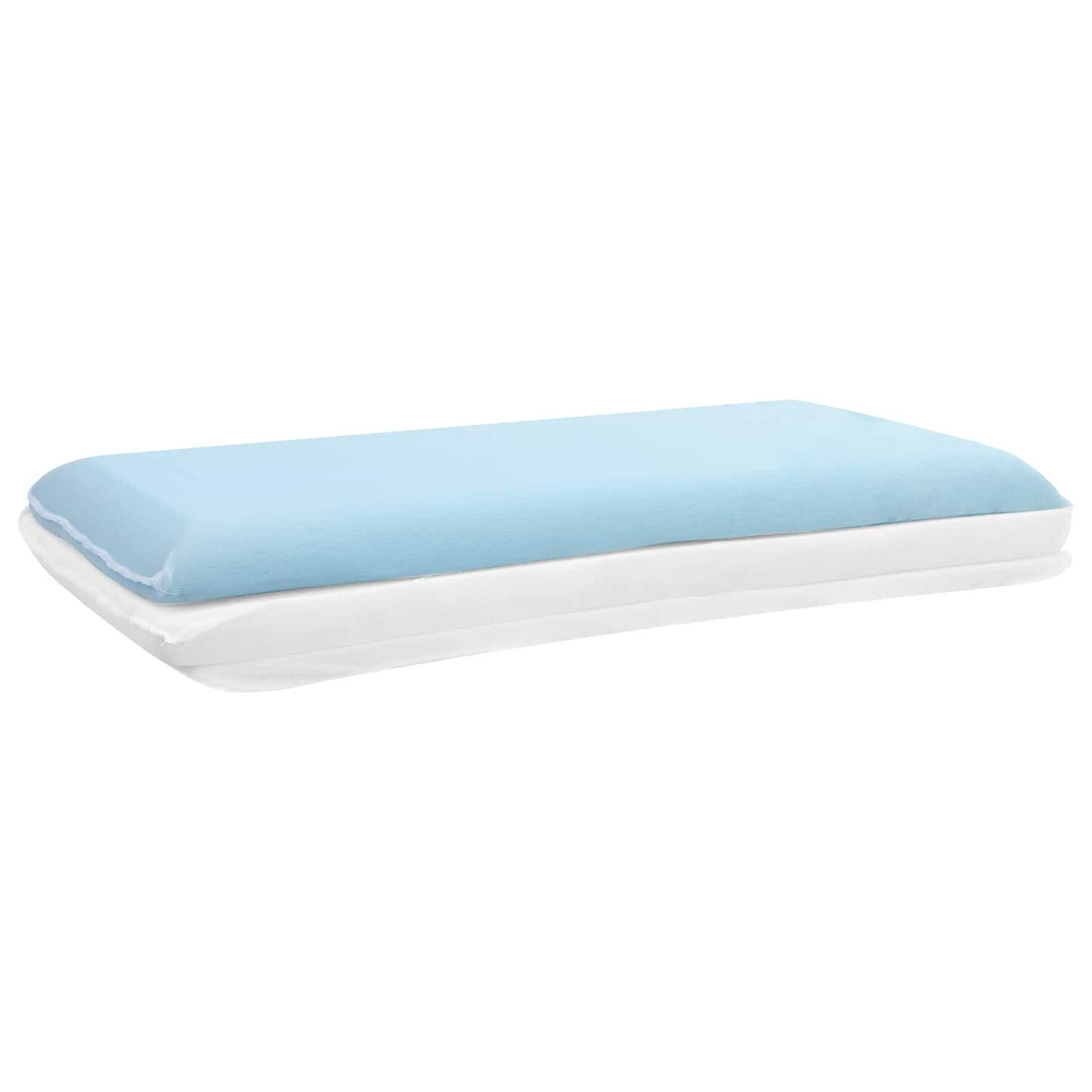 Cuscino da Letto Tinta unita Bianco 80 x 35 x 10 cm Schiuma Gel