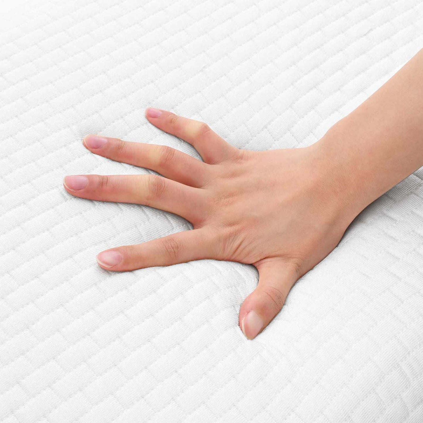 Cuscino da Letto Tinta unita Bianco 30 x 50 x 9 cm Schiuma Gel