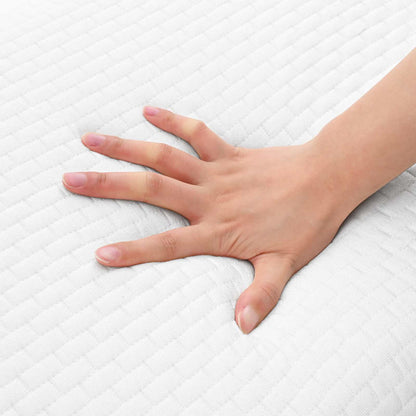 Cuscino da Letto Tinta unita Bianco 30 x 50 x 9 cm Schiuma Gel