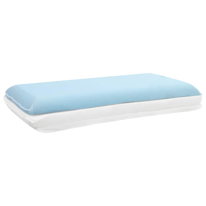 Cuscino da Letto Tinta unita Bianco 30 x 50 x 9 cm Schiuma Gel