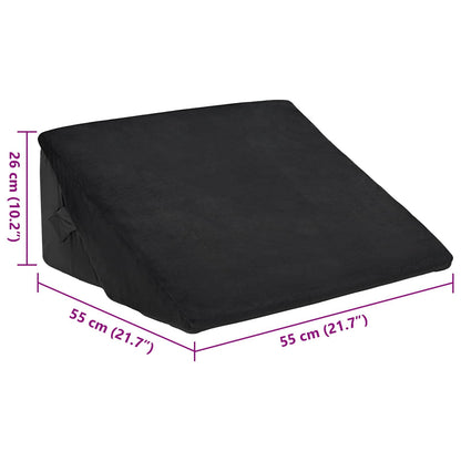 Cuscino a Wedge Nero 55 x 55 x 26 cm Schiuma Memory | homemem39
