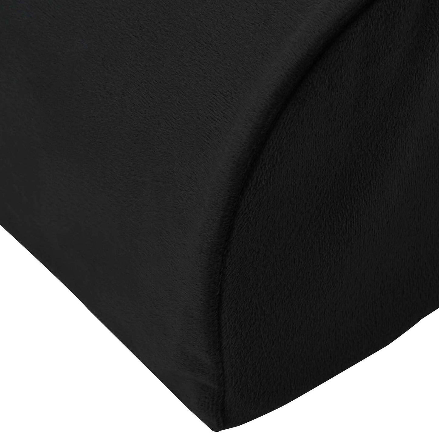 Cuscino per poggiapiedi Nero 42 x 18 x 13 cm Schiuma PU | homemem39
