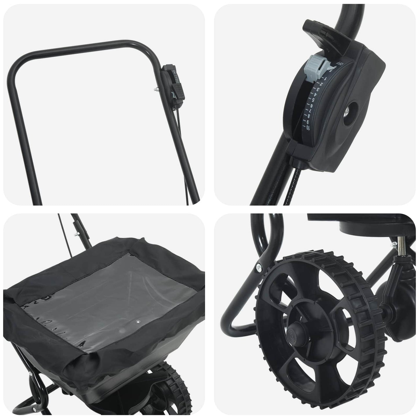 Spanditore Nero 47 x 82 x 75 cm PVC e Acciaio