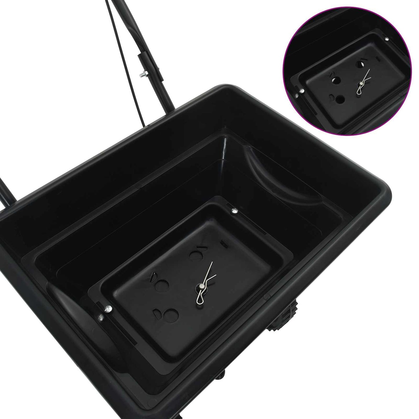 Spanditore Nero 47 x 82 x 75 cm PVC e Acciaio