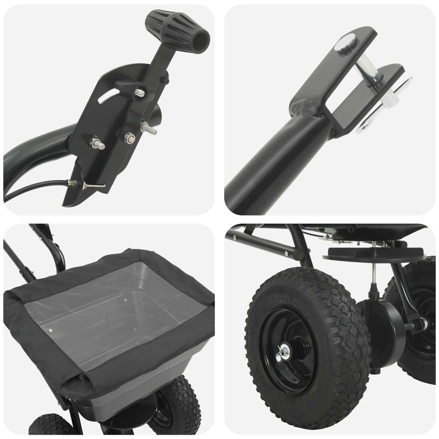 Spanditore Nero 53 x 108 x 74 cm PVC e Acciaio