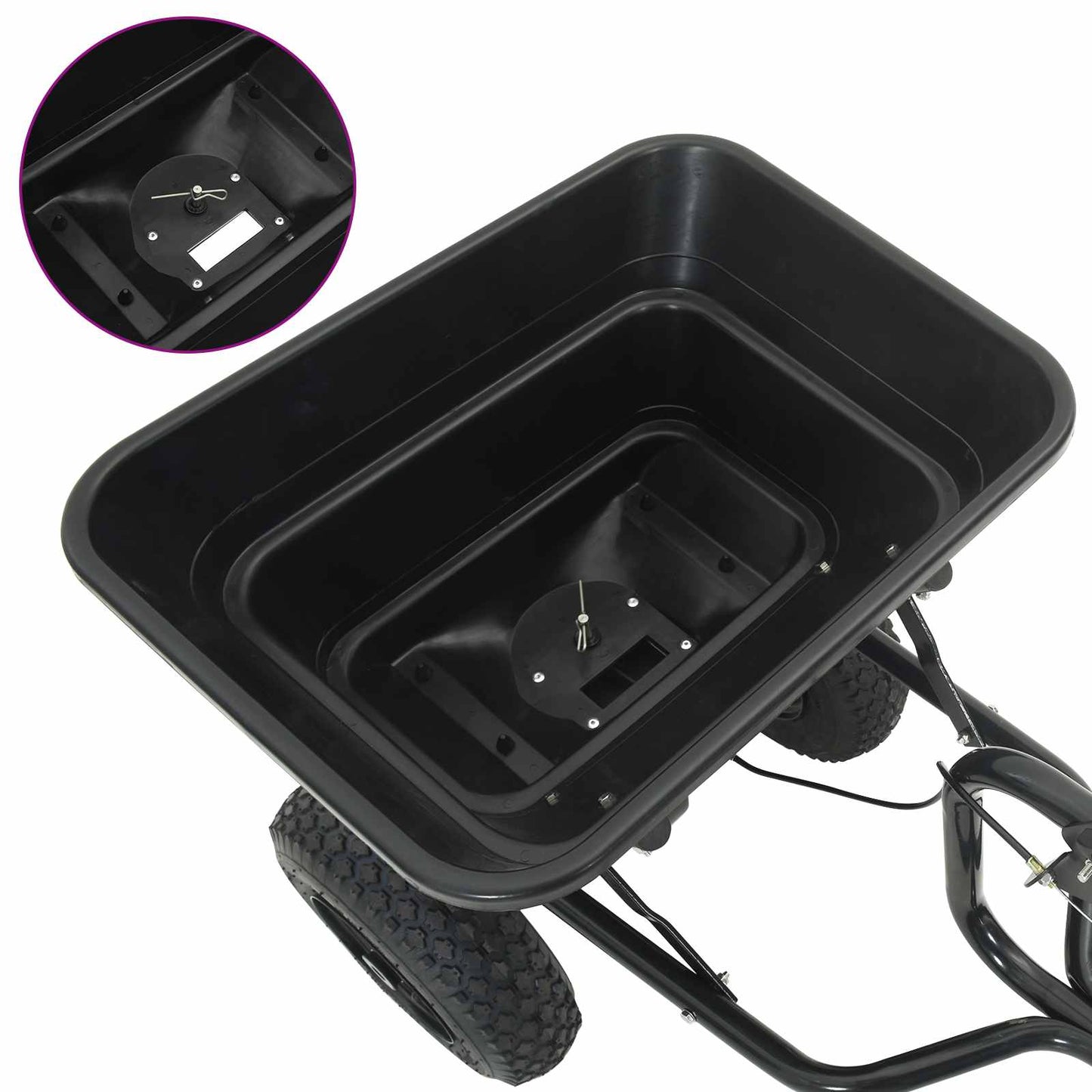 Spanditore Nero 53 x 108 x 74 cm PVC e Acciaio