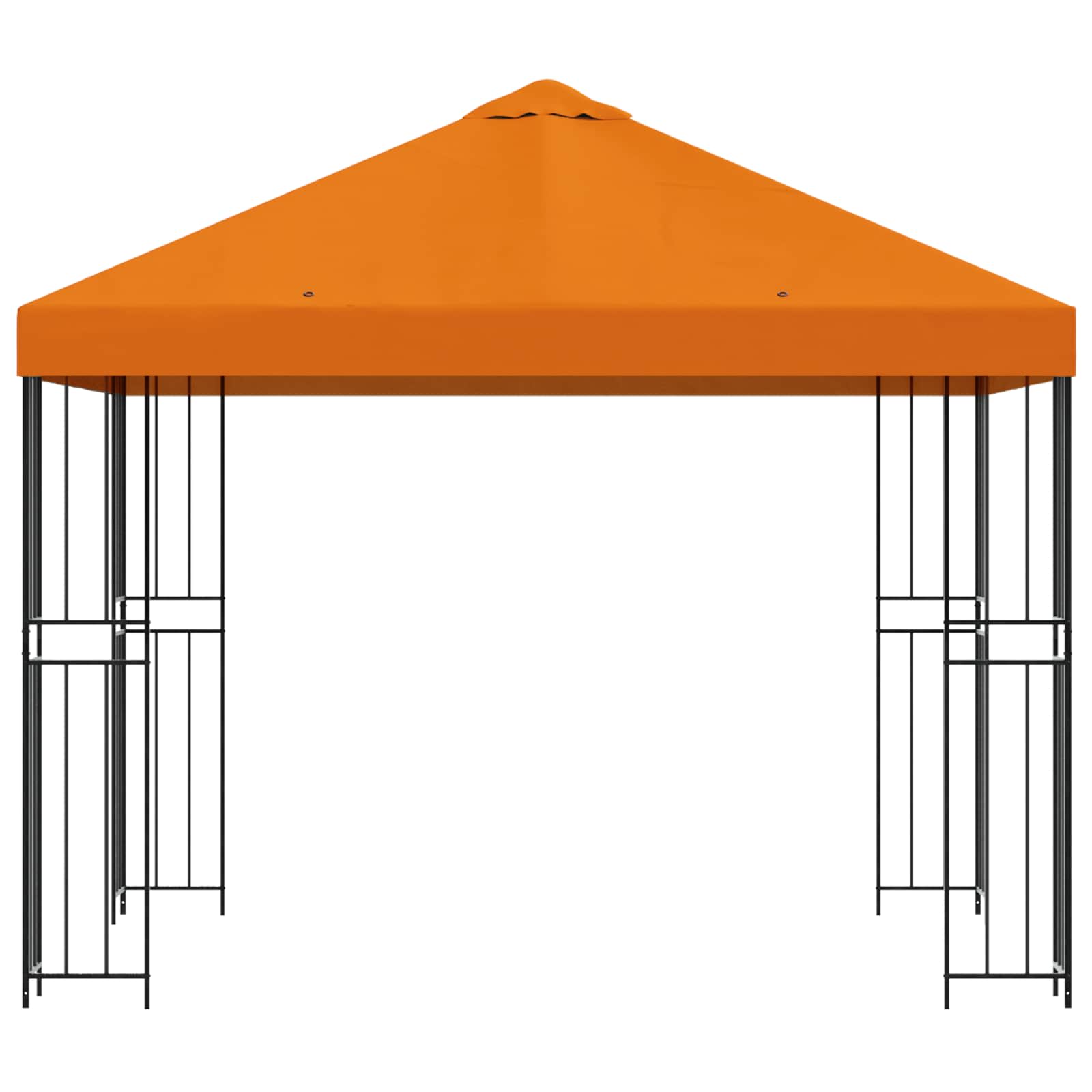 Gazebo 3 x 3 m Arancione Poliestere e Acciaio 190 gsm | homemem39