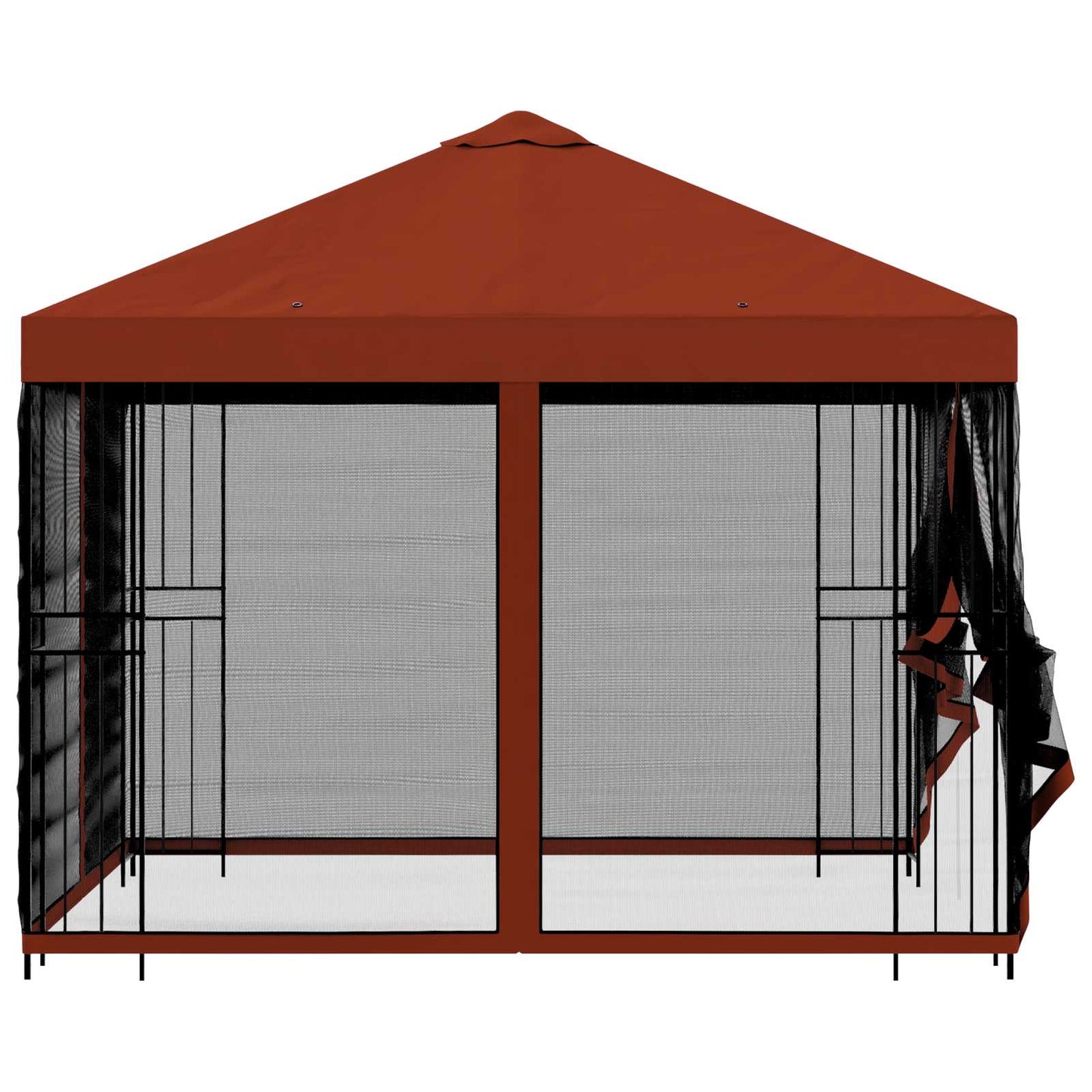 Gazebo da giardino con pareti laterali 3 x 3 m Terracotta | homemem39