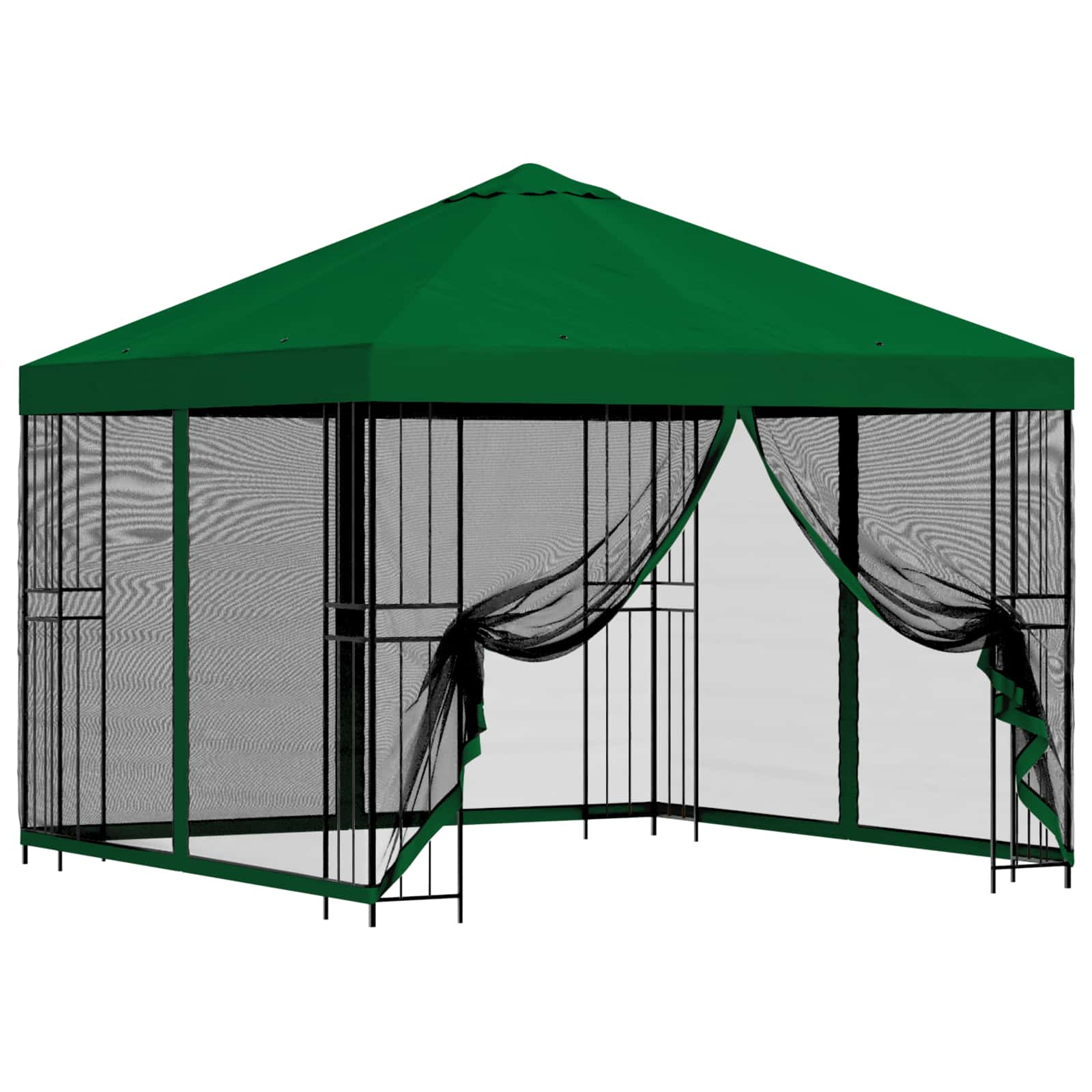 Gazebo da giardino con pareti laterali 3 x 3 m Verde | homemem39