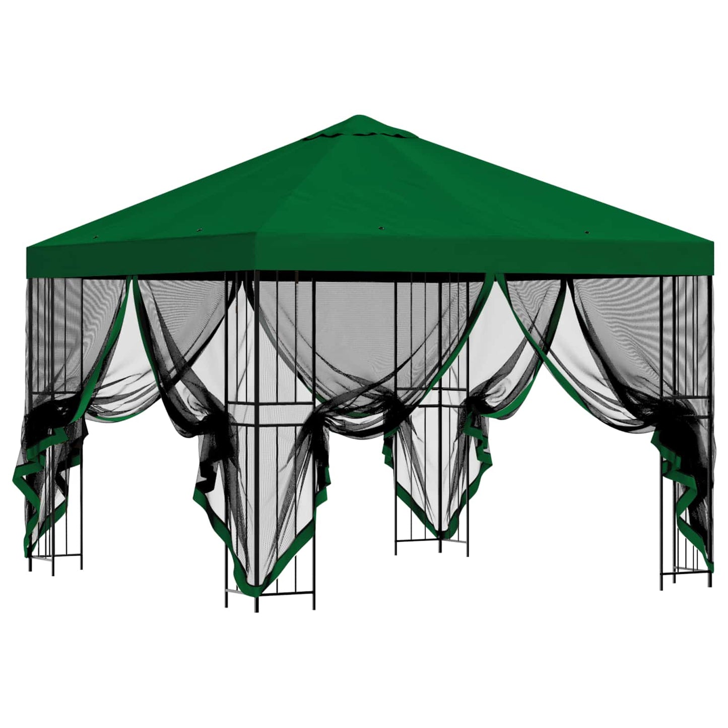 Gazebo da giardino con pareti laterali 3 x 3 m Verde | homemem39