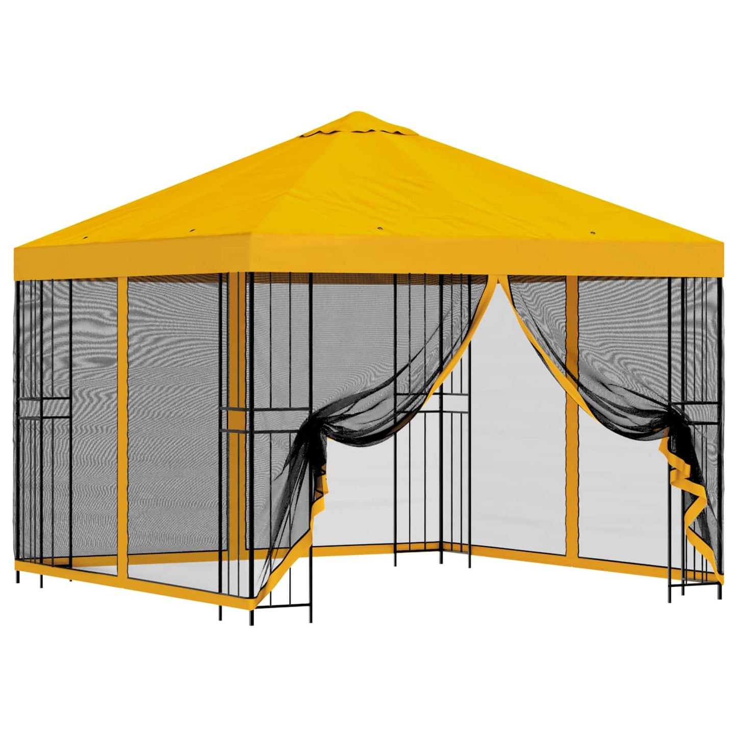 Gazebo da giardino con pareti laterali 3 x 3 m Giallo | homemem39