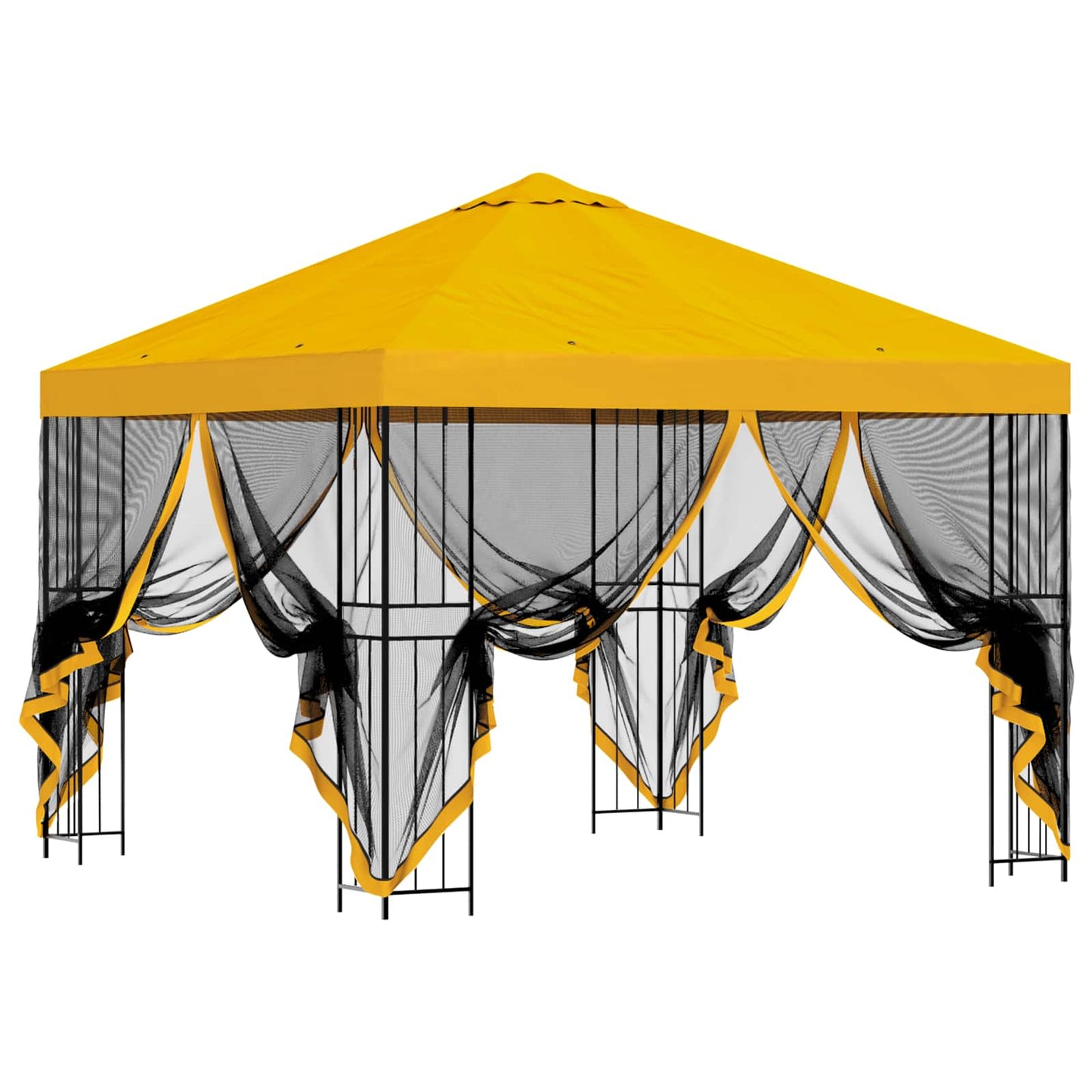 Gazebo da giardino con pareti laterali 3 x 3 m Giallo | homemem39