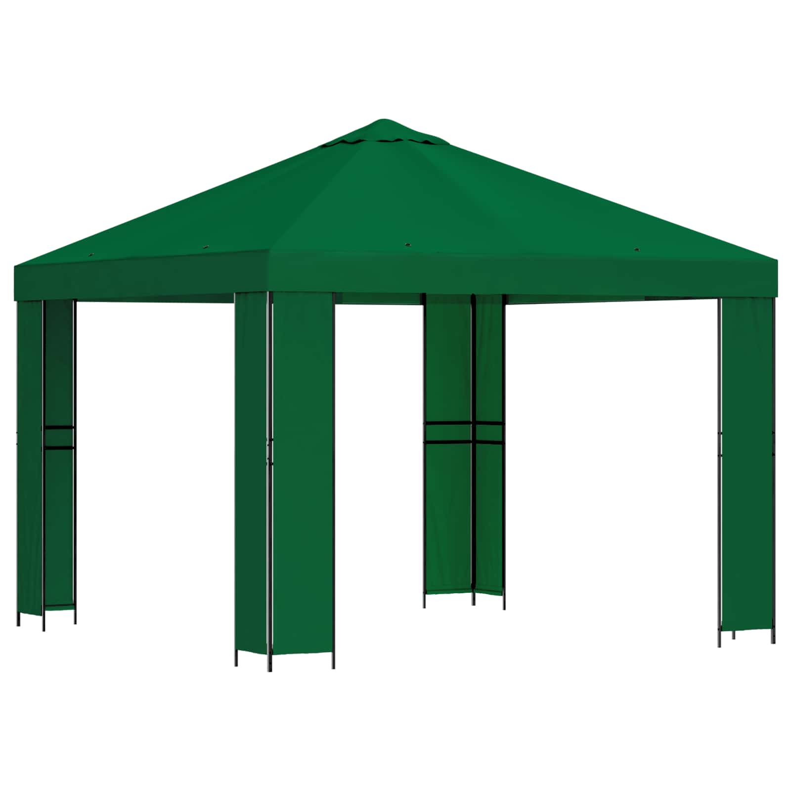 Gazebo 3 x 3 m Verde Poliestere e Acciaio 190 gsm | homemem39