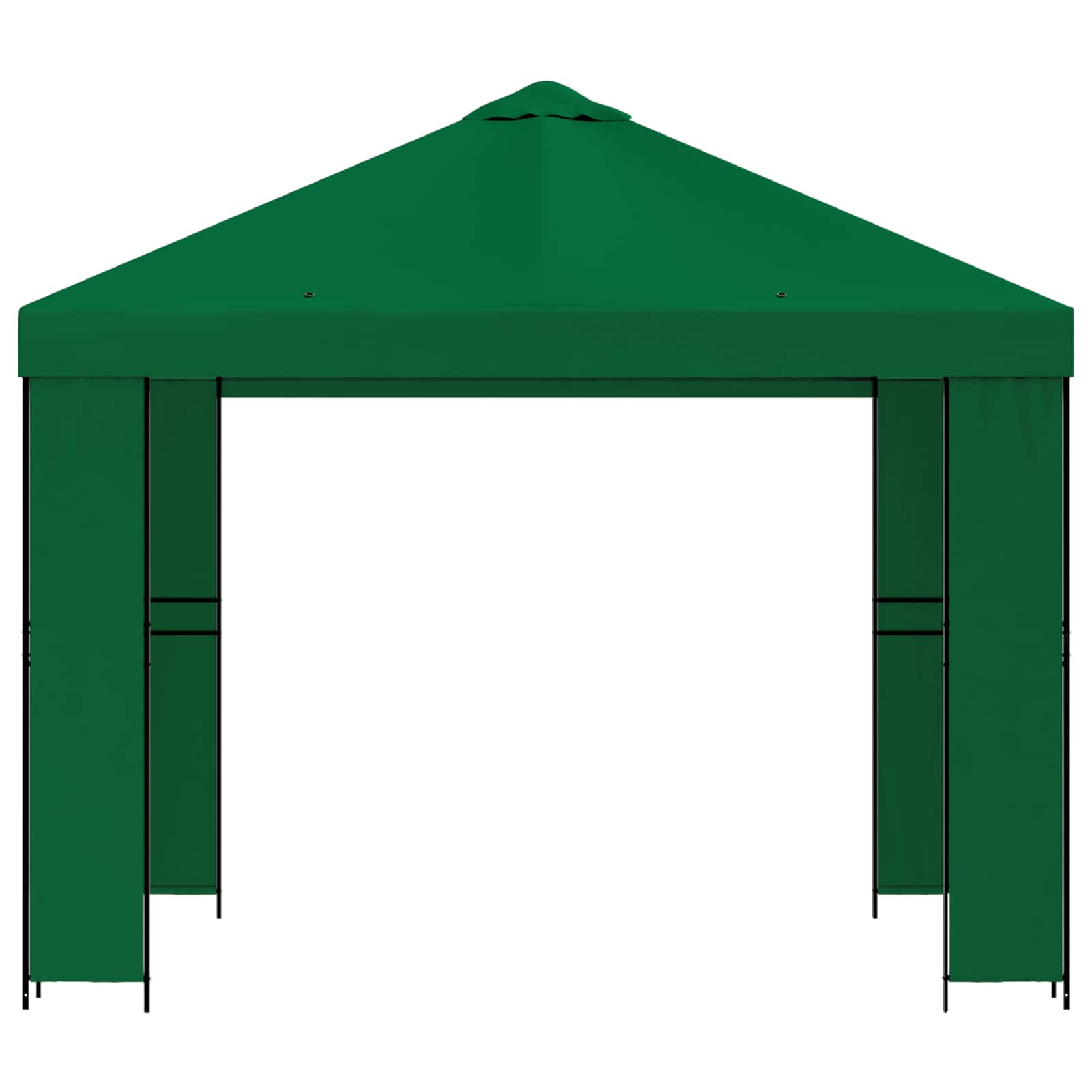 Gazebo 3 x 3 m Verde Poliestere e Acciaio 190 gsm | homemem39
